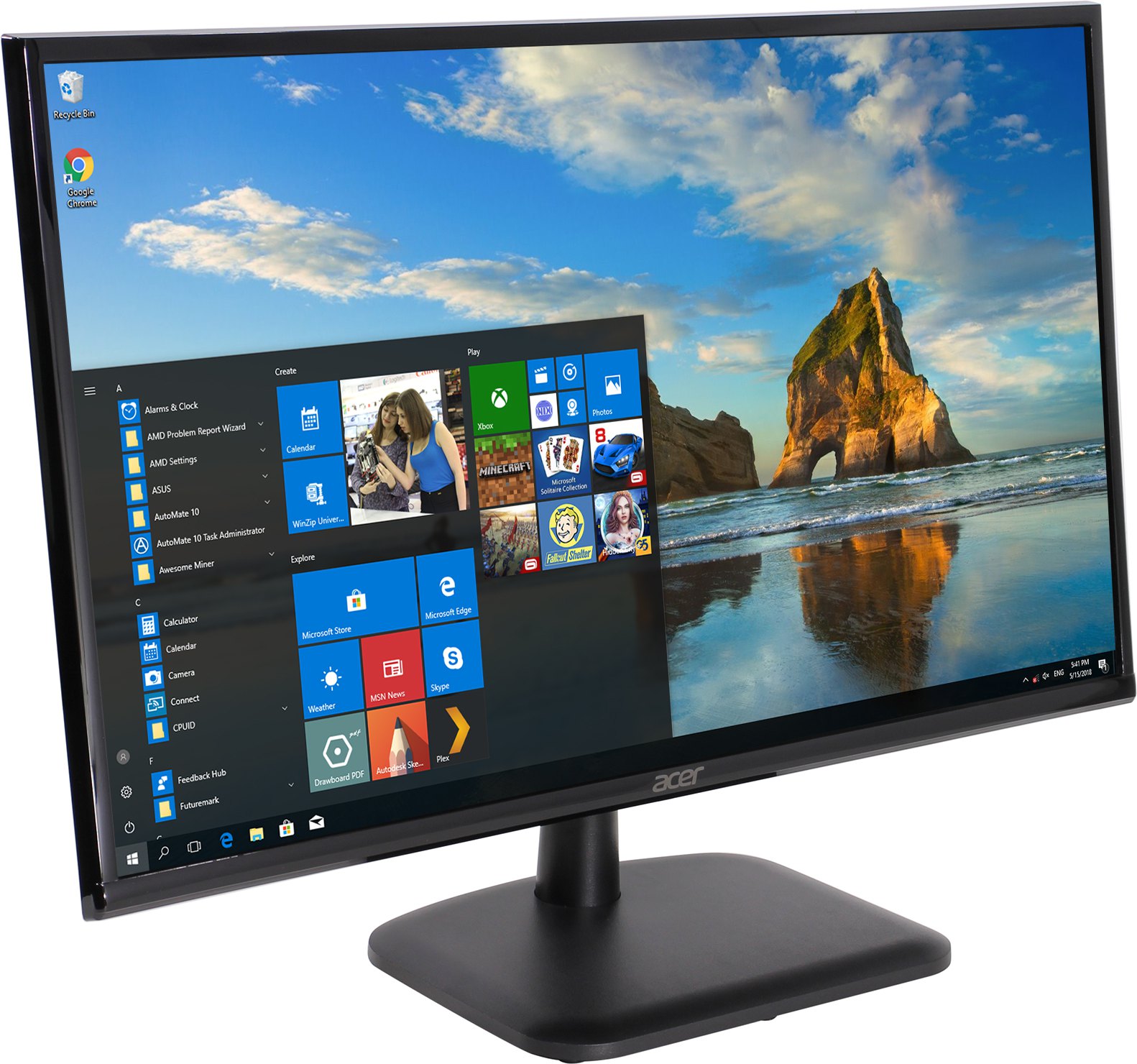 

Монитор 23.8" Acer EK240YAbi IPS, 1920x1080 (16:9), 250кд/м2, 5мс, VGA, HDMI, черный (UM.QE0EE.A01), EK240YAbi