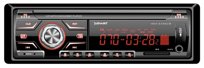 

Автомагнитола Swat MEX-2430UB, 1 DIN, 4x50 Вт, черный (1414795), MEX-2430UB
