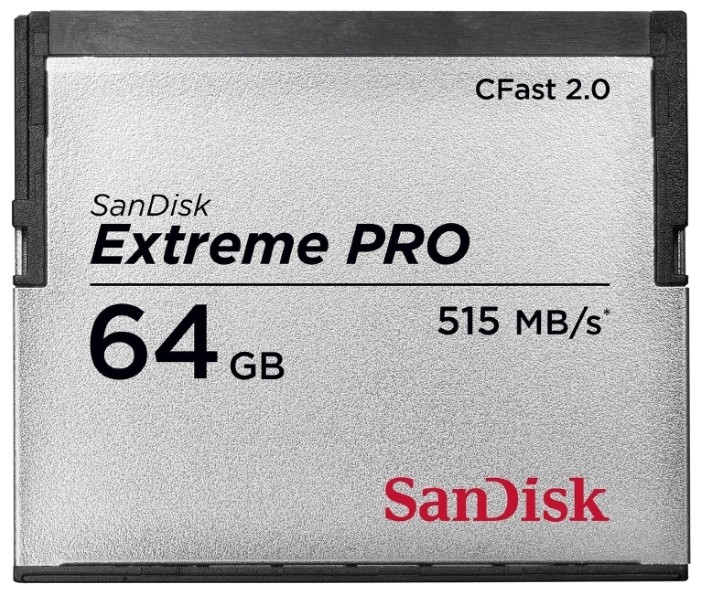 Карта памяти 64Gb CFast 20 Sandisk Extreme Pro SDCFSP-064G-G46D 13100₽