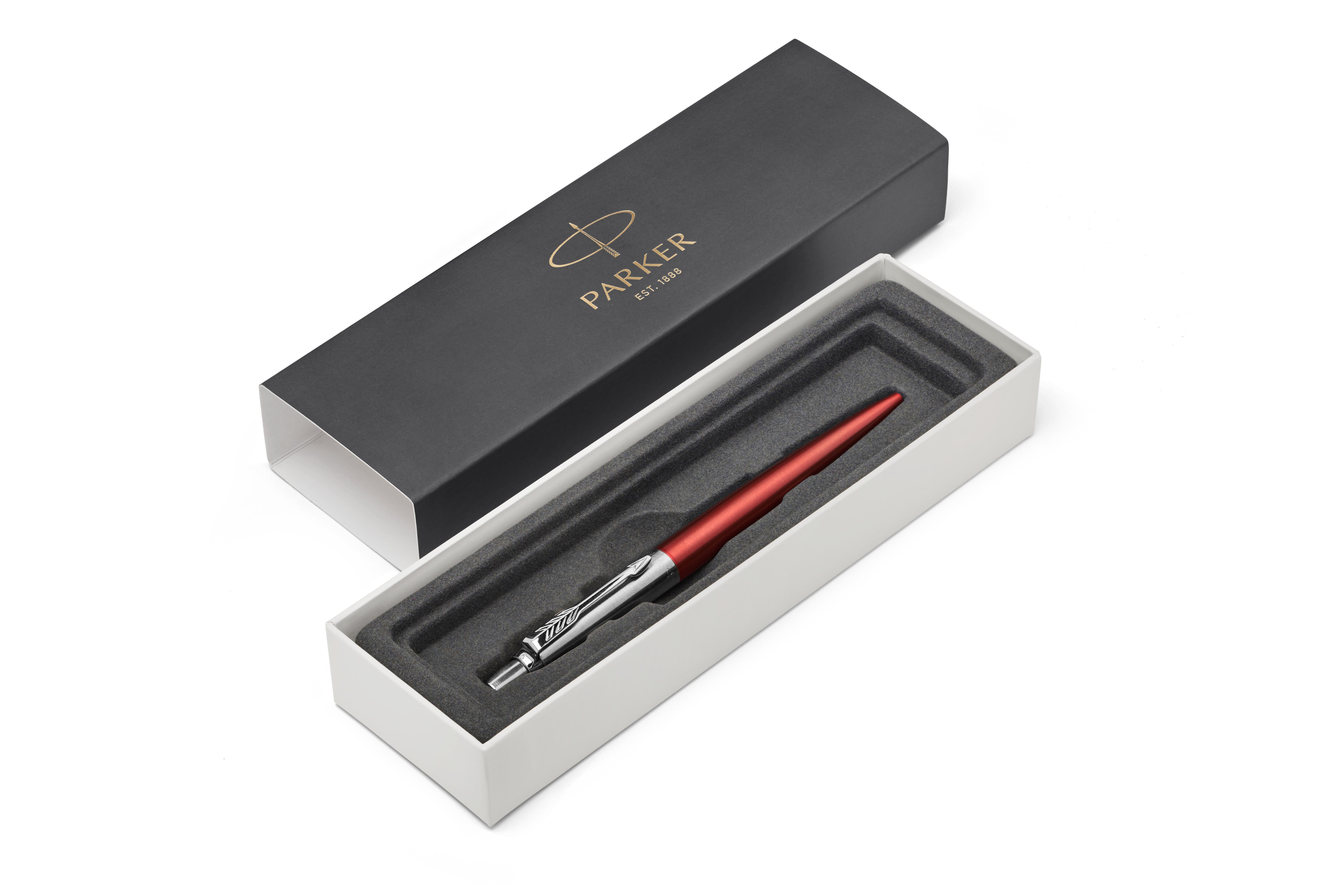 

Ручка шариковая автомат Parker Core Parker Jotter Essential, Chelsea Orange CT, синий, нержавеющая сталь, картонная коробка (1953189), Parker Jotter Essential, Chelsea Orange CT