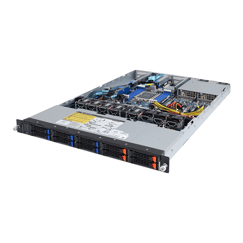 

Серверная платформа Gigabyte R162-Z11, 1xSocket SP3, 8xDDR4, 10x2.5 HDD HS, 1xM.2-PCI-E, 2xGLAN, Redundant 2x1200 Вт, 1U (6NR162Z11MR-00), R162-Z11