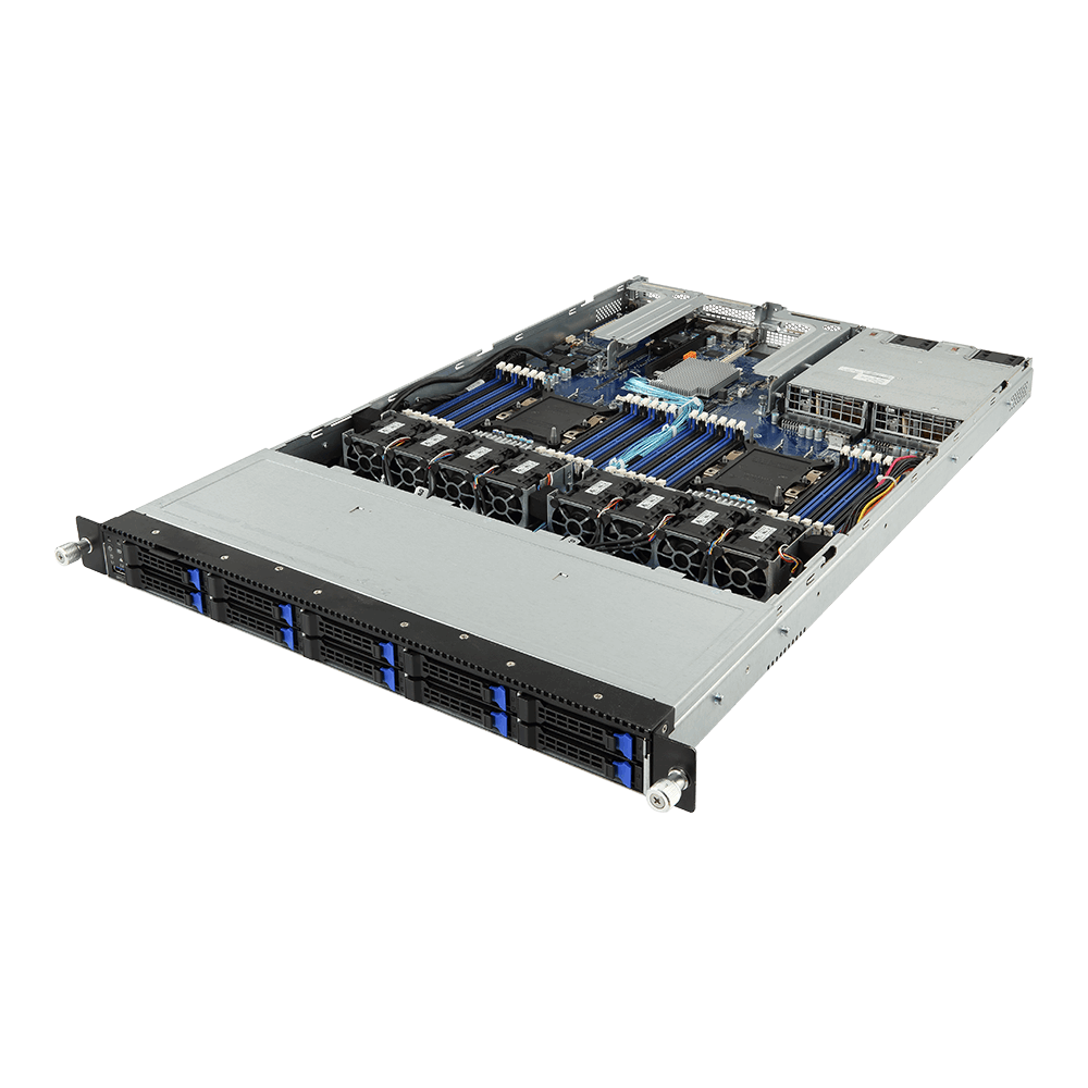 

Серверная платформа Gigabyte R181-2A0, 1xSocket3647, 24xDDR4, 10x2.5 HDD HS, 2GLAN, IPMI, Redundant 2x1200 Вт, 1U (6NR1812A0MR-00), R181-2A0