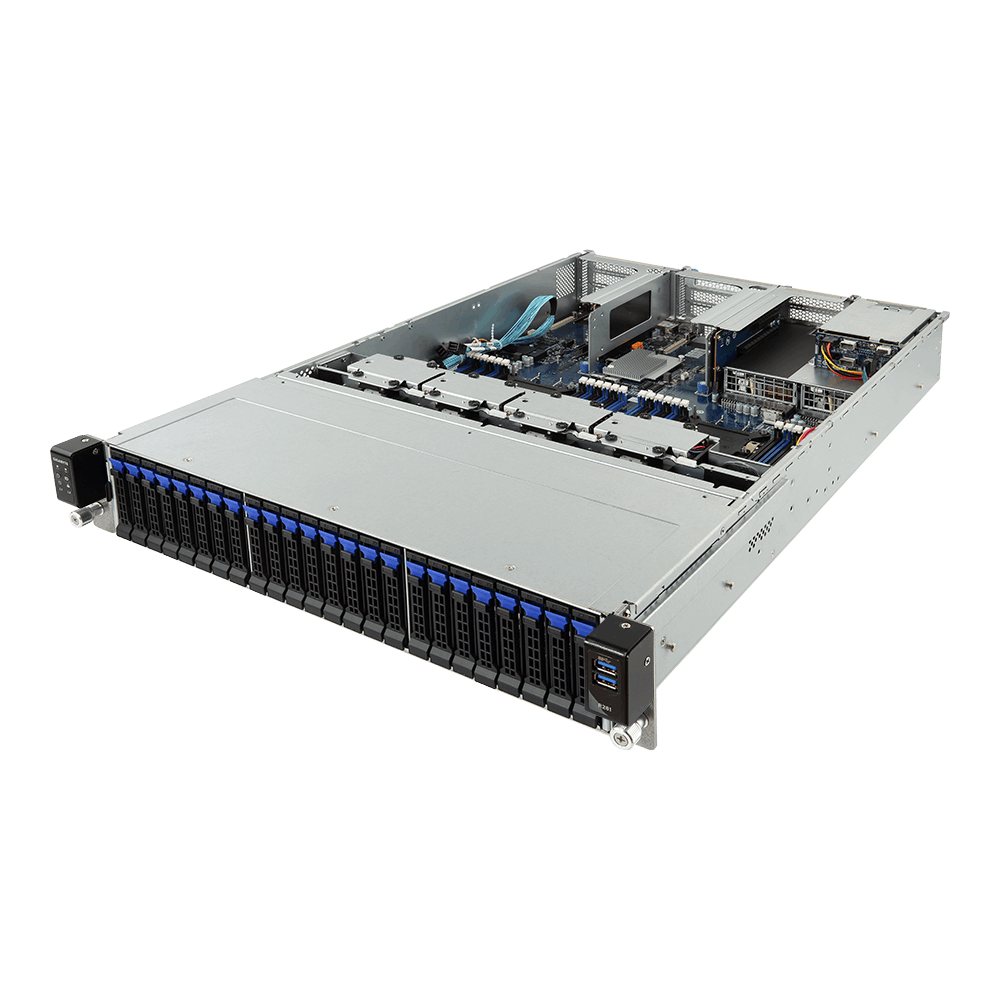 

Серверная платформа Gigabyte R281-2O0, 2xSocket3647, 24xDDR4, 24x2.5 HDD HS + 2x2.5 HS, 2GLAN, IPMI, Redundant 2x1200Вт, 2U (6NR2812O0MR-00), R281-2O0