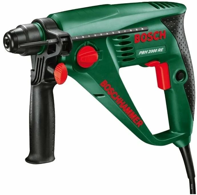 Перфоратор BOSCH Bosch PBH 2000 RE, сетевой, SDS-Plus, 550Вт, 1.5 Дж, 2300 об/мин, 5800 уд/мин, 2.2кг (06033A9322)