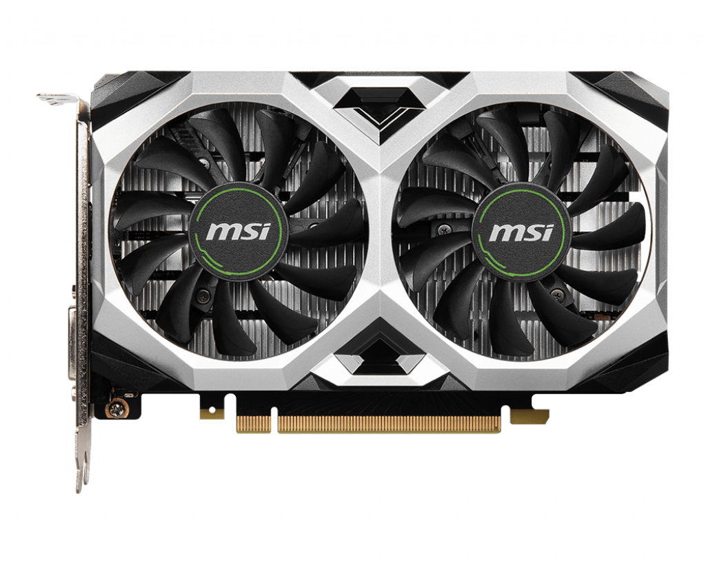 

Видеокарта MSI NVIDIA GeForce GTX 1650 VENTUS, 4Gb DDR6, 128 бит, PCI-E, DVI, HDMI, DP, Retail (GTX 1650 D6 VENTUS XS OCV1), VENTUS