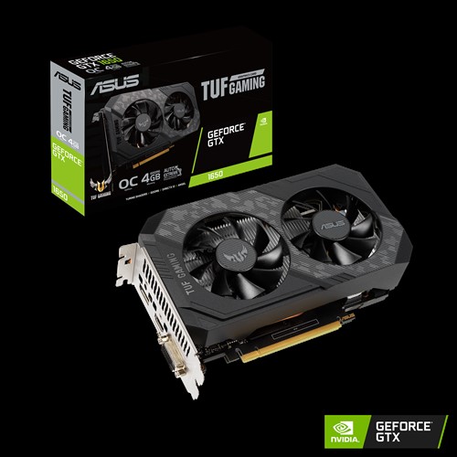 Видеокарта ASUS NVIDIA GeForce GTX 1650 TUF Gaming OC, 4Gb DDR6
