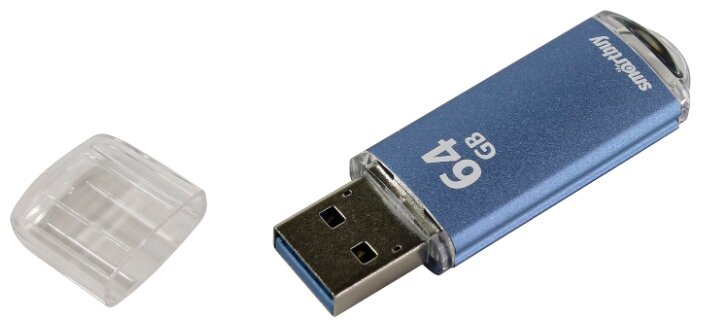 Флешка 4Gb USB 2.0 SmartBuy V-Cut, синий (32713)