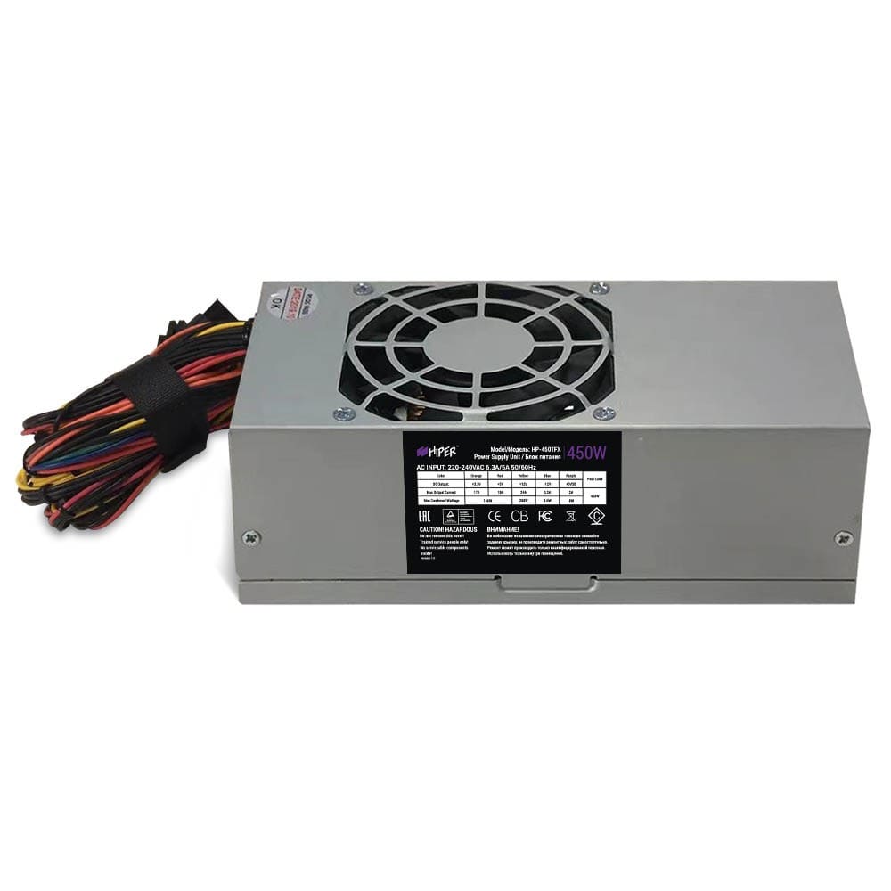 

Блок питания 450 Вт TFX HIPER HP-450TFX, 80 мм (HP-450TFX), HP-450TFX