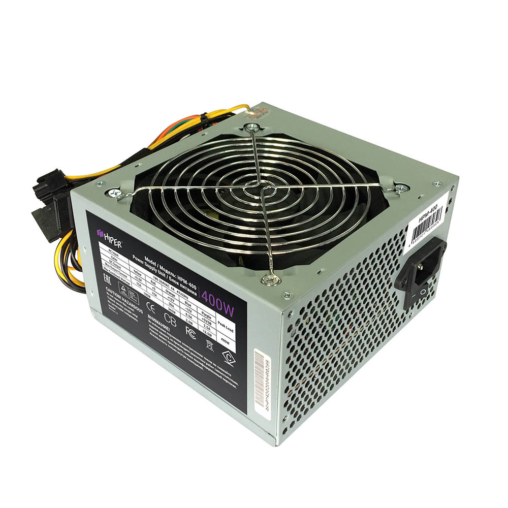 

Блок питания 400 Вт ATX HIPER HPM-400, 120 мм (HPM-400), HPM-400