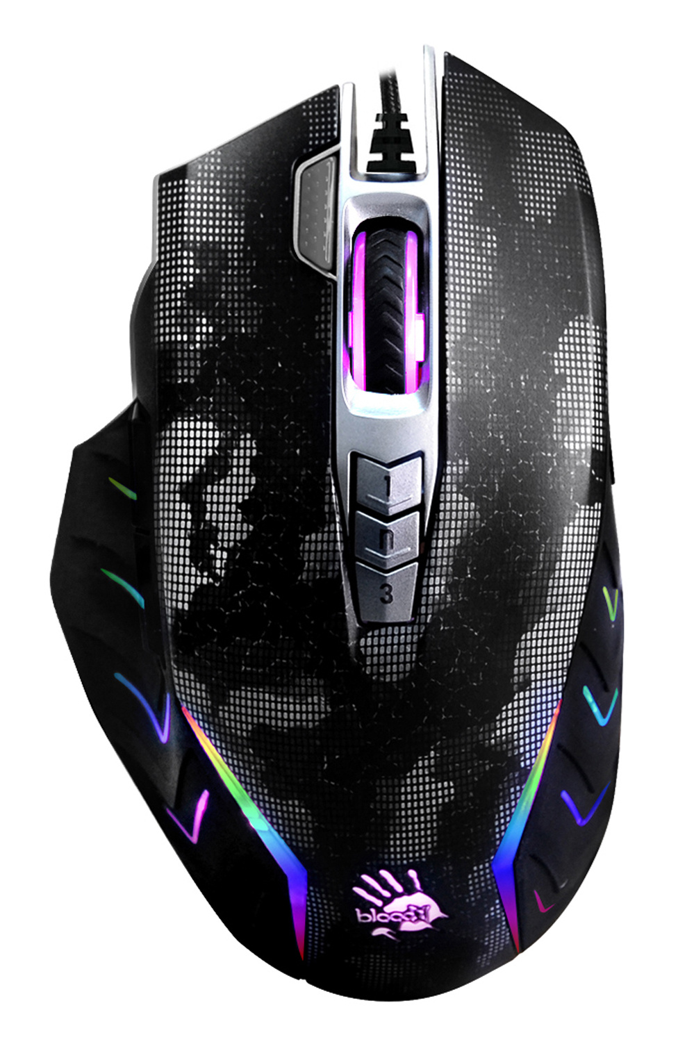 

Мышь проводная A4Tech Bloody J95s, 8000dpi, оптическая светодиодная, USB, принт, Bloody J95s