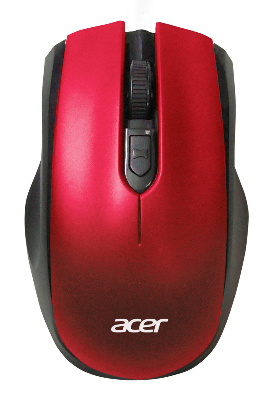 Мышь ACER OMR032, USB, черный/красный