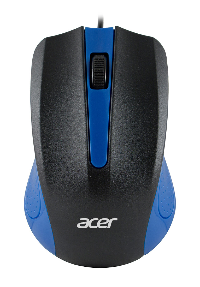 Мышь проводная ACER OMW011, 1200dpi, оптическая светодиодная, USB, черный/синий (ZL.MCEEE.002)