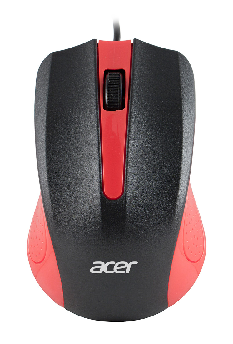 Мышь ACER OMW012, USB, черный/красный
