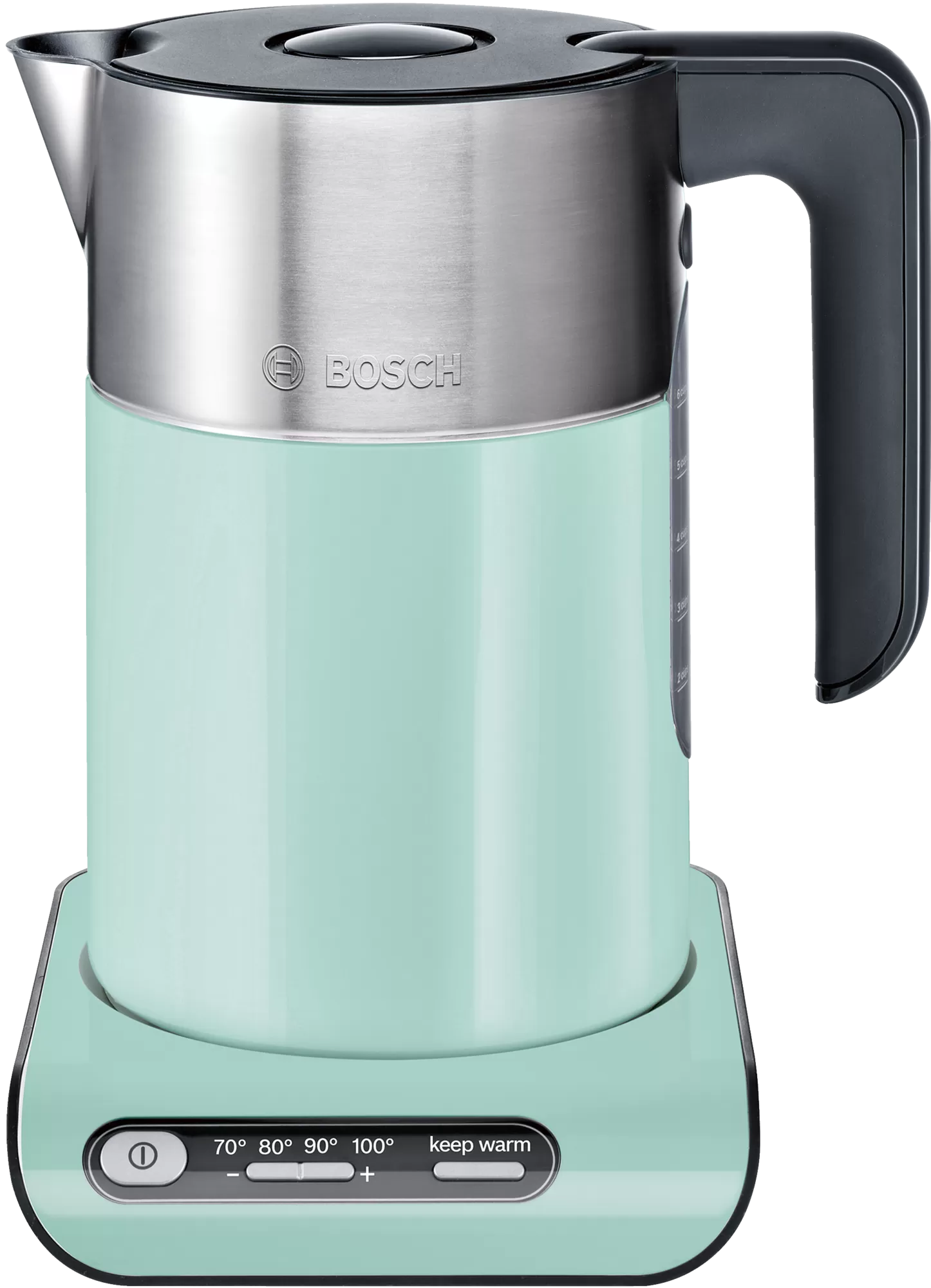 

Чайник Bosch TWK8612P 1.5л. 2400Вт, закрытая спираль, металл/пластик (двойные стенки), зеленый, TWK8612P