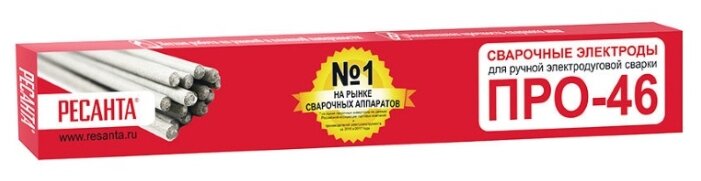 

Электроды Ресанта ПРО-46, d= 4мм, L= 350мм, для ручной дуговой сварки, назначение: универсальный, коробка, 3кг (71/6/39), ПРО-46