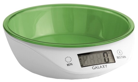 

Кухонные весы электронные GALAXY GL2804 5кг, съемная платформа/чаша, CR2032, зеленый (GL2804), GL2804