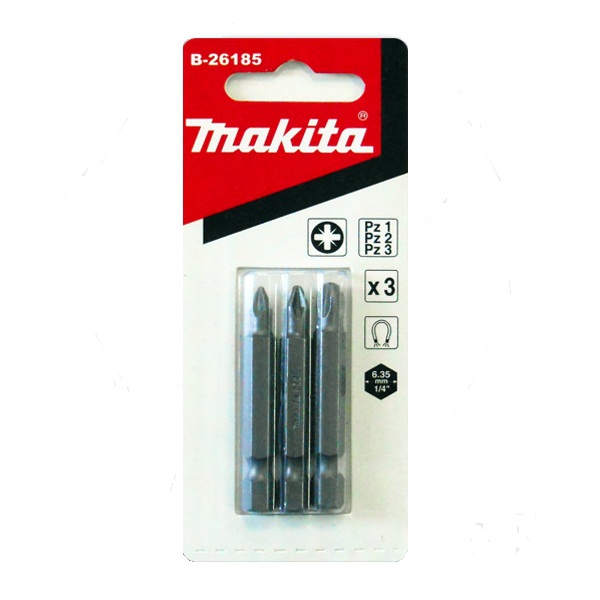 

Набор бит Makita Pozidriv, 3шт. (B-26185 )