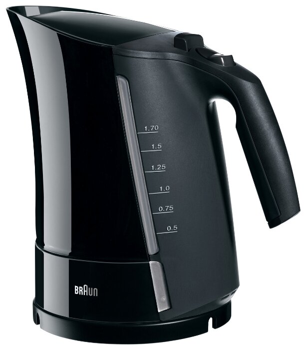 

Чайник электрический Braun MultiQuick 3 WK 300 1.7л. 2.2 кВт, пластик, черный, WK 300