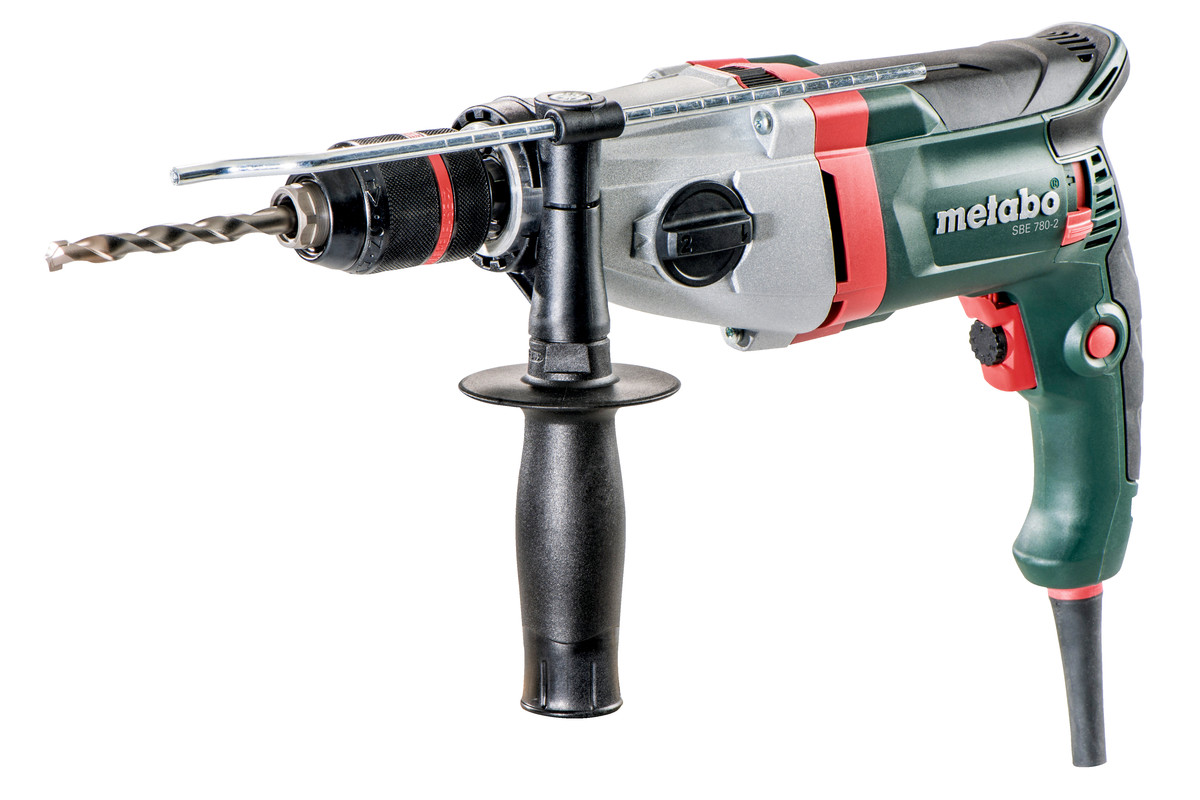 Дрель Metabo SBE 780-2, сетевая, 780Вт, 32 Н·м, 3100 об/мин, ударная, быстрозажимной патрон, 2.6кг (600781000)