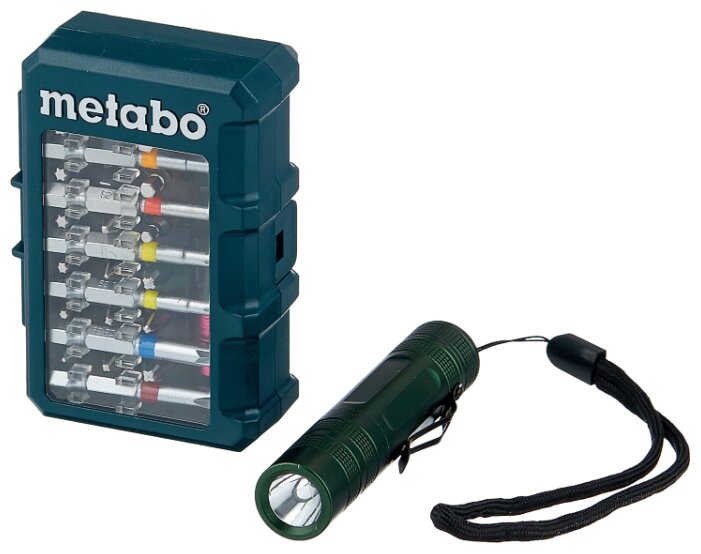 Набор бит Metabo + LED фонарик, 29шт. (626721000)