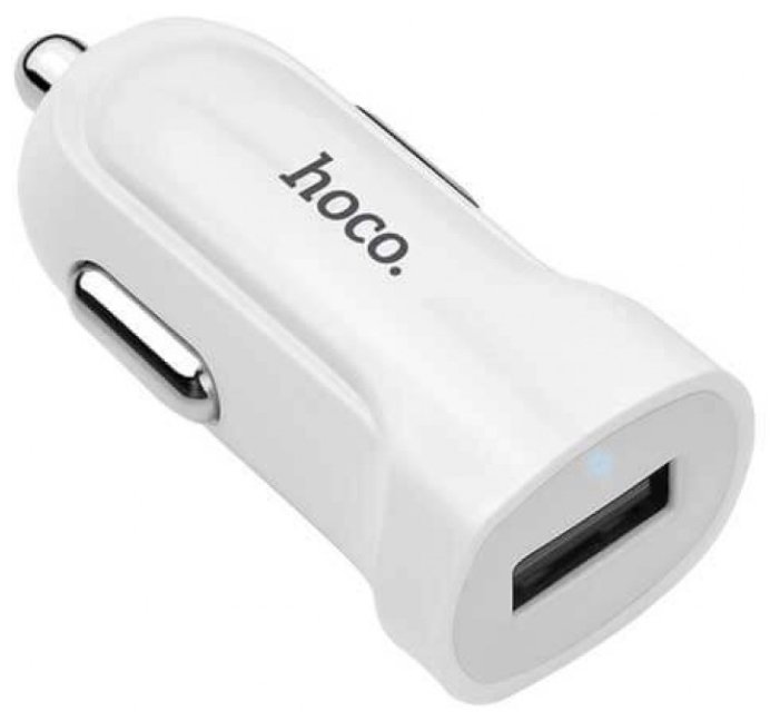 Автомобильное зарядное устройство Hoco Z2, USB, 1.5А, белый