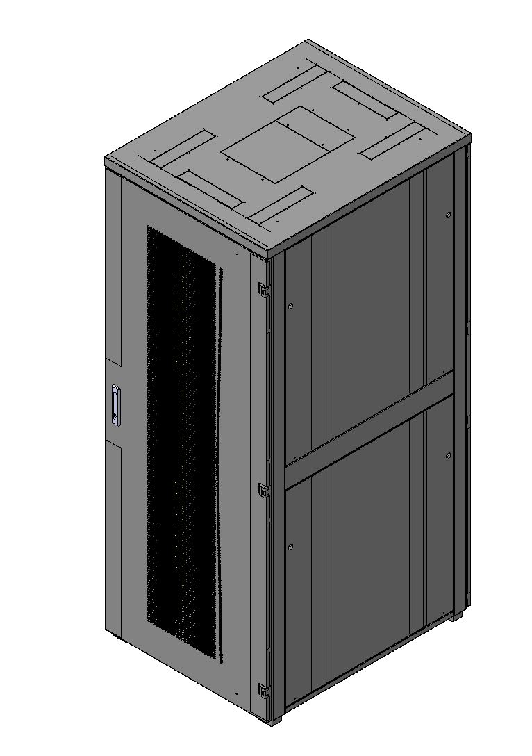 Шкаф телекоммуникационный напольный 42U 800x1000 мм, перфорация, серый, разборный, TLK Lite II (TFI-428010-PHPH-R-GY)