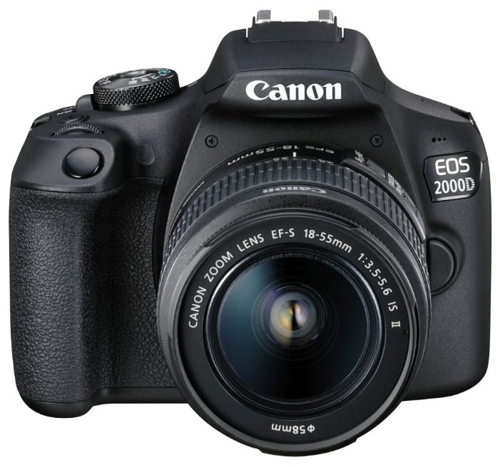 

Зеркальная фотокамера Canon EOS 2000D Kit, 18-55mm IS II, черный (2728C003), 2000D Kit