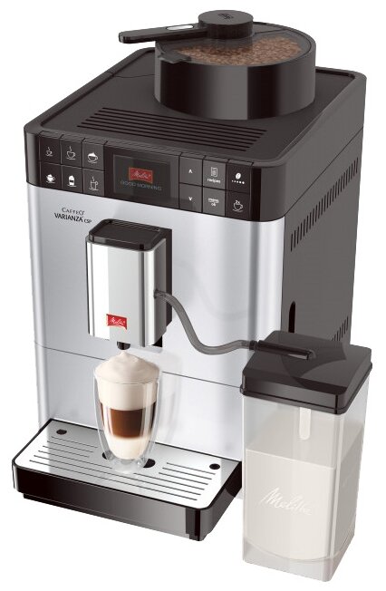 Кофемашина автоматическая Melitta Caffeo Varianza CSP F 570-101, зерновой, 1.2л, автоматический капучинатор, дисплей, серебристый, 1450Вт (6736040)