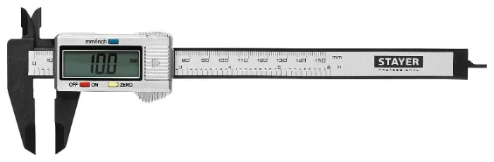 Штангенциркуль STAYER электронный, шаг измерения 0,1, 150мм (34411-150)