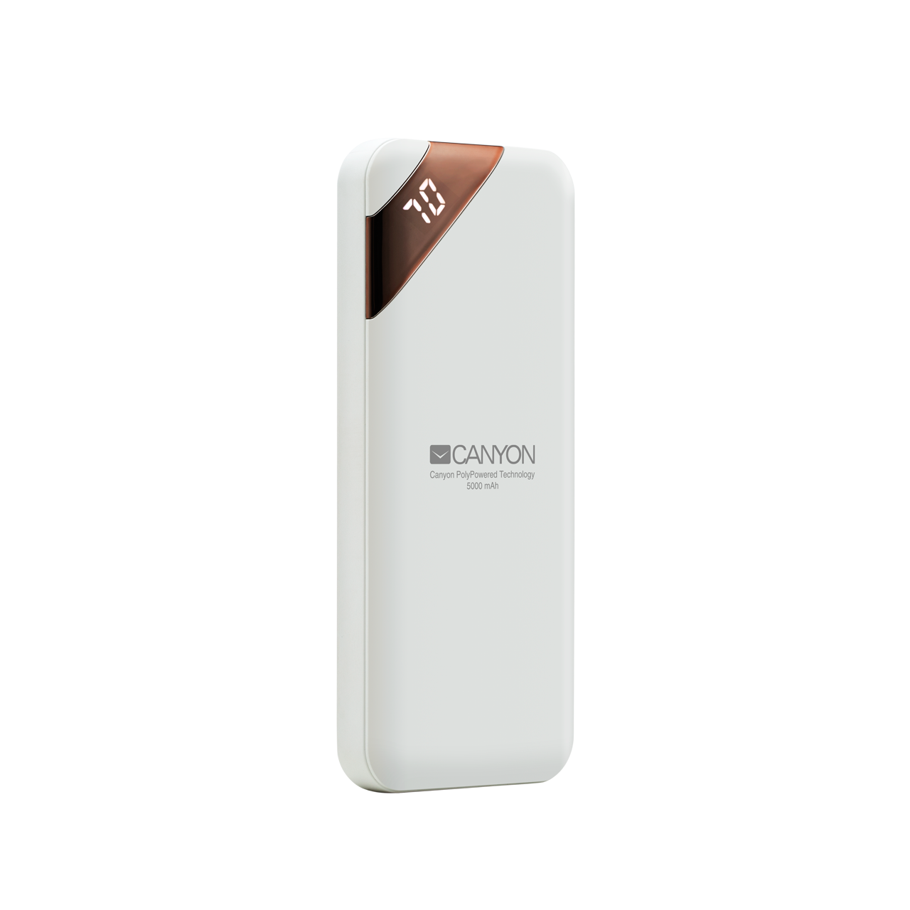 

Портативный аккумулятор (Powerbank) Canyon CNE-CPBP5W, 5000mAh, 1xUSB, 2.1A, Type-C, белый (CNE-CPBP5W), CNE-CPBP5W