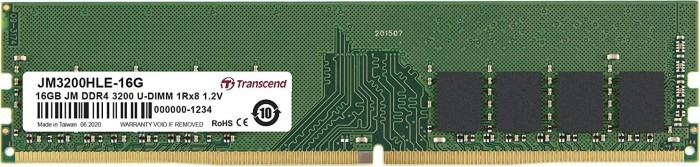 

Память DDR4 DIMM 16Gb, 3200MHz, CL22, 1.2 В, Transcend, JetRam (JM3200HLE-16G), JM3200HLE-16G