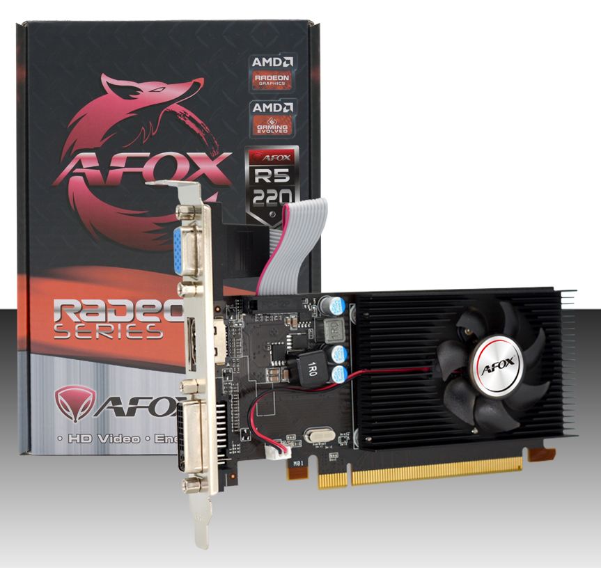 Видеокарта AFOX AMD Radeon R5 220 AFR, 1Gb DDR3