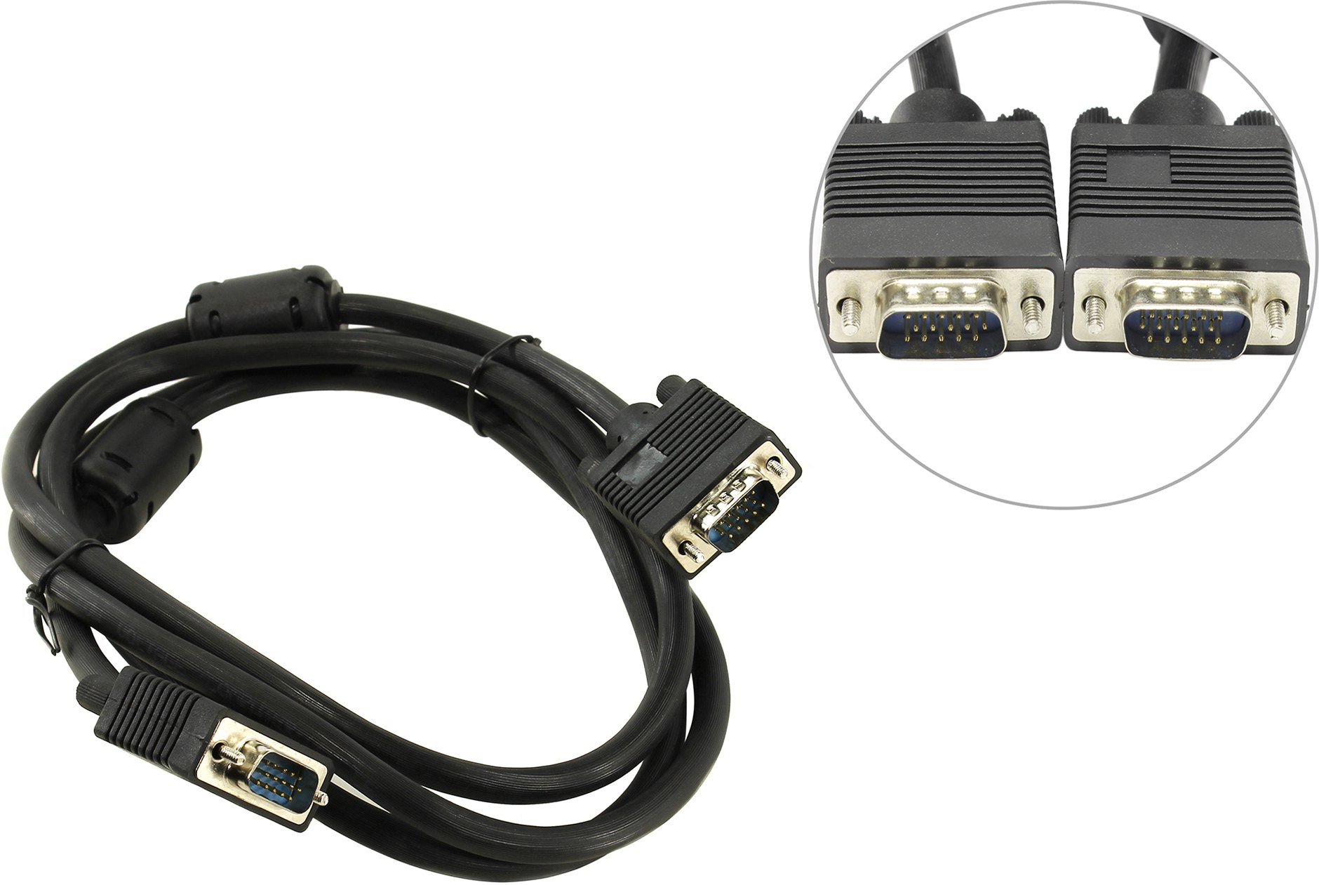 

Кабель VGA(15M)-VGA(15M), ферритовый фильтр, 1.8 м, черный 5bites (APC-133-018)