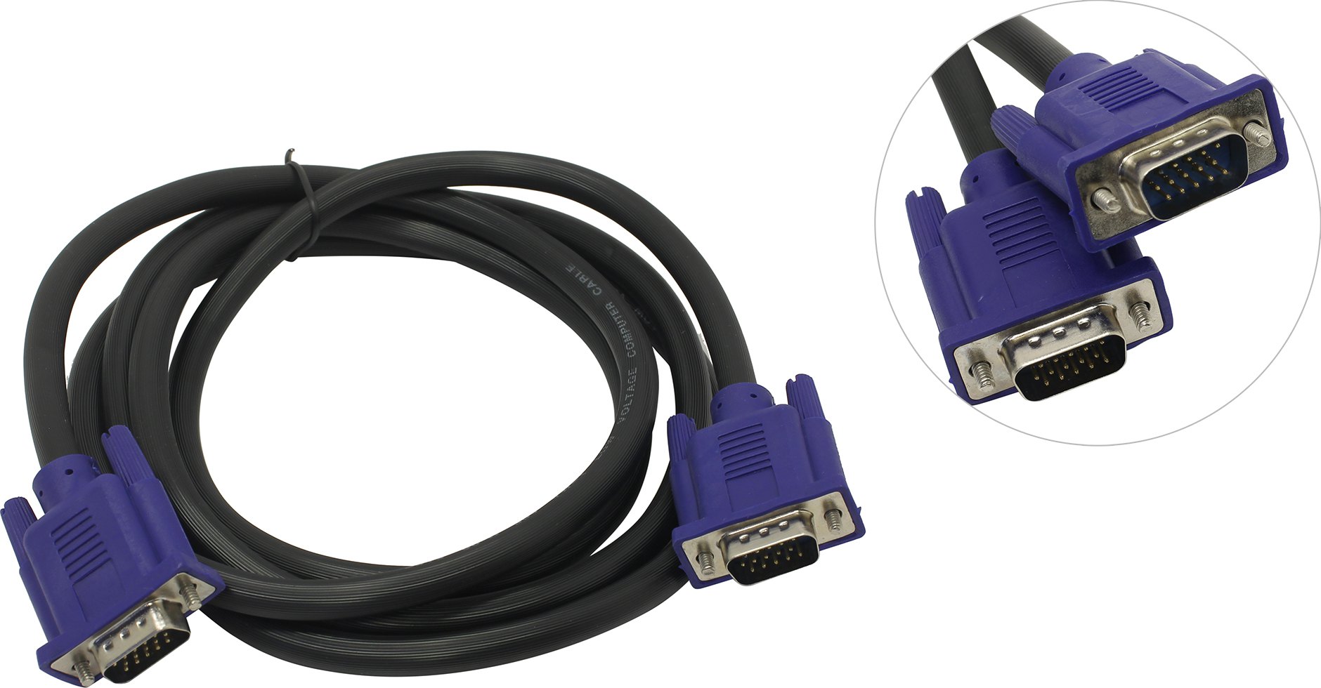 

Кабель VGA(15M)-VGA(15M), 1.8 м, черный/синий Defender (BB340M-06)