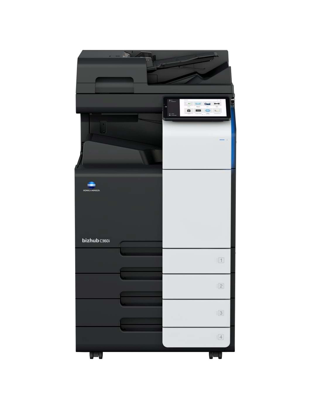 МФУ лазерный Konica Minolta bizhub C360i, A3, цветной, 36стр/мин (A4 ч/б), 36стр/мин (A4 цв.), 36стр/мин (A3 ч/б), 18стр/мин (A3 цв.), 600x600dpi, дуплекс, ДАПД-100 листов, сетевой, Wi-Fi, USB, требуется запуск через АСЦ (AA2J021) - фото 1