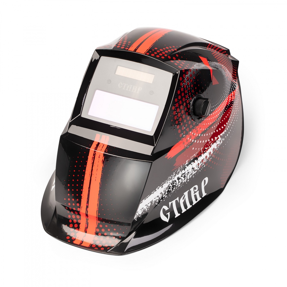 

Маска сварщика Ставр МС-2/13Р, светофильтр хамелеон, степень затемнения 9 DIN-13 DIN, смотровое окно 90x35 мм, МС-2/13Р