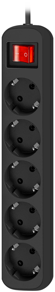 Удлинитель Defender G518, 5-розеток, 1.8м, черный (99341)