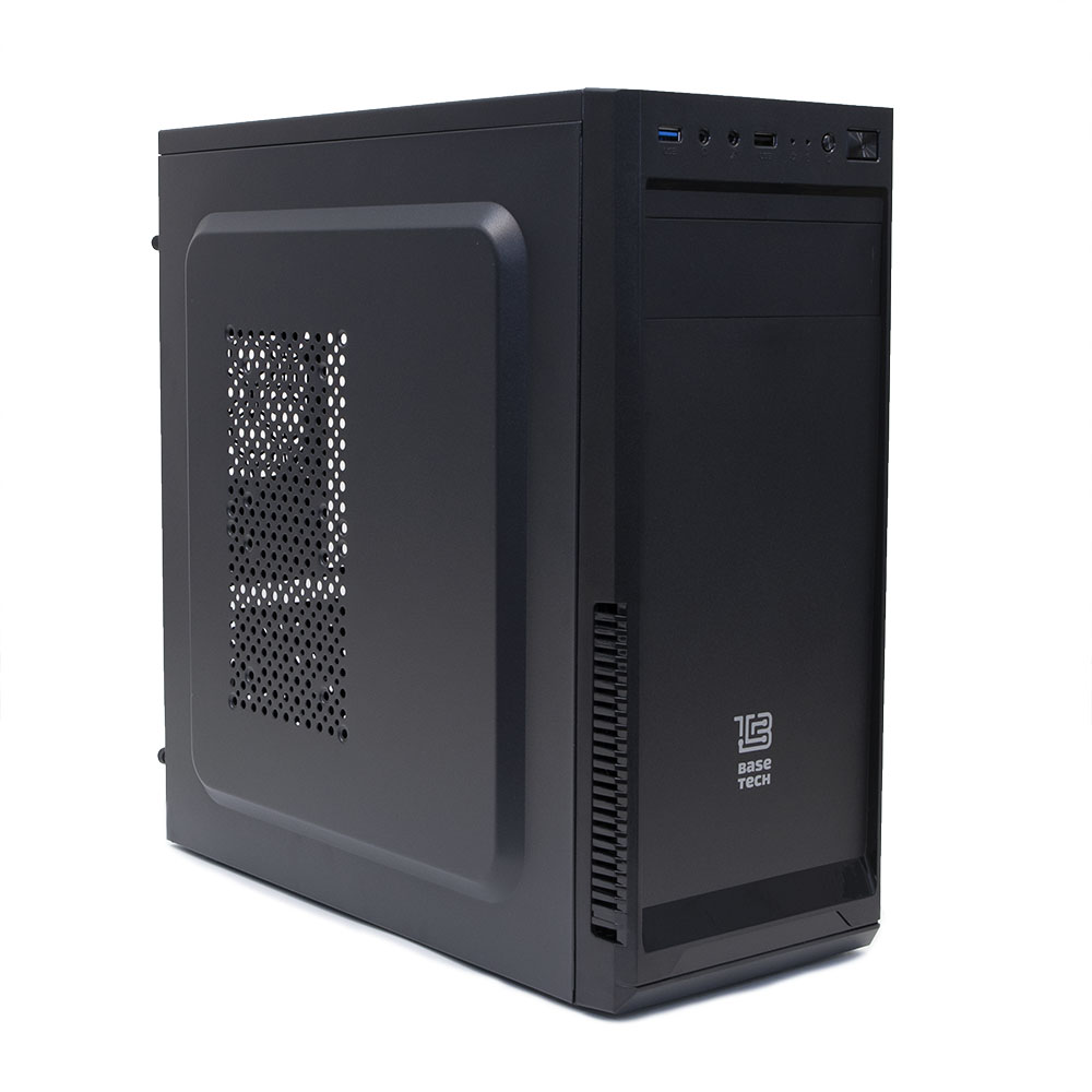 Корпус BaseTech M3304, ATX, Midi-Tower, USB 3.0, черный, 450Вт (BT-M3304-450W-R12)