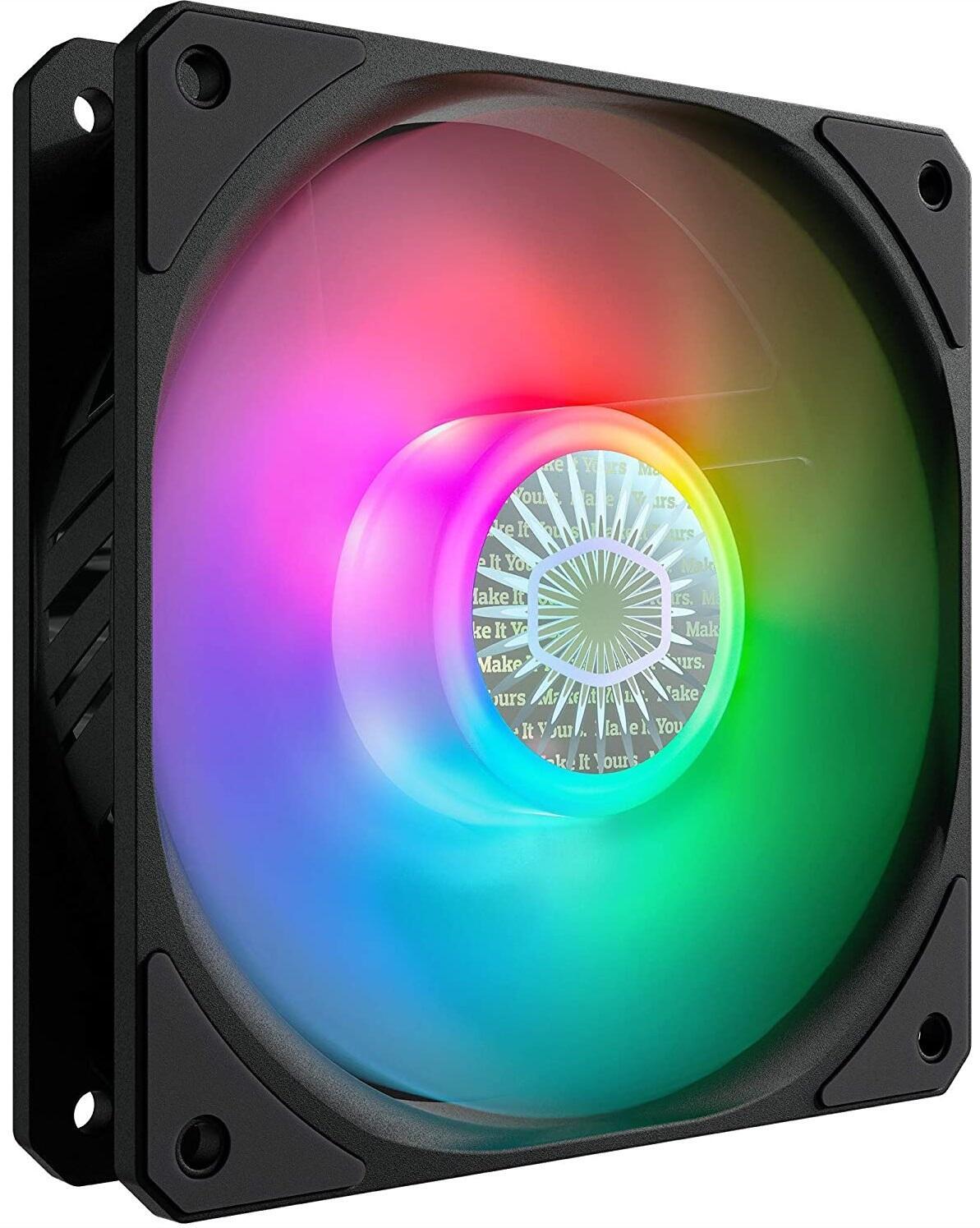 

Вентилятор Cooler Master MASTERFAN SICKLEFLOW, 120 мм, 1800rpm, 27 дБ, 4-pin PWM, 1шт, ARGB (MFX-B2DN-18NPA-R1), MASTERFAN SICKLEFLOW