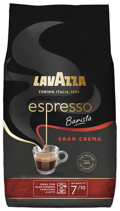 

Кофе в зернах Lavazza Espresso Barista Gran Crema 1 кг, средняя обжарка, смесь арабики и робусты (2485), Espresso Barista Gran Crema