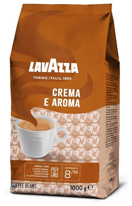 Кофе в зернах Lavazza Crema E Aroma 1 кг, средняя обжарка