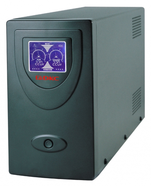 ИБП DKC, 2000 В·А, 1.2 кВт, EURO+IEC, розеток - 4, USB, черный (INFOLCD2000SI)