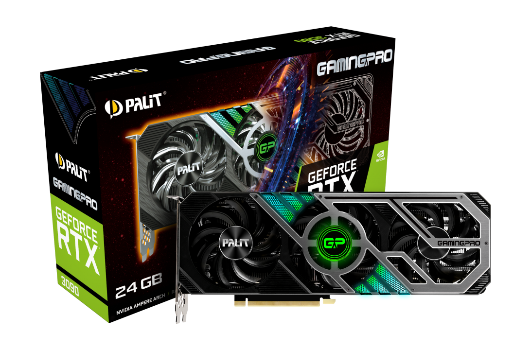 Видеокарта Palit NVIDIA GeForce RTX 3090 GamingPro, 24Gb DDR6X