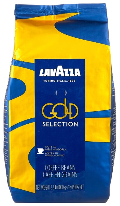 

Кофе в зернах Lavazza Gold Selection 1 кг, средняя обжарка, смесь арабики и робусты (4320), Gold Selection