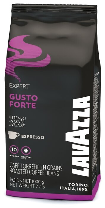 Кофе в зернах Lavazza Gusto Forte Expert 1 кг, темная обжарка