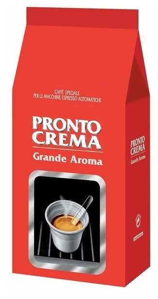 

Кофе в зернах Lavazza Pronto Crema 1 кг, темная обжарка, 100% арабика (7821), Pronto Crema