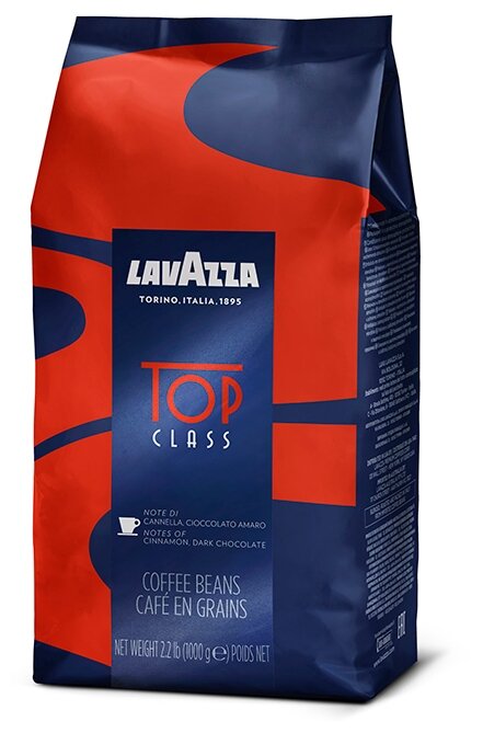 

Кофе в зернах Lavazza Top Class 1 кг, средняя обжарка, смесь арабики и робусты (2010), Top Class