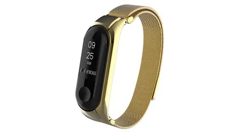 

Ремешок для Xiaomi Mi Band 4/ Mi Band 3, металлический с магнитом, золотистый