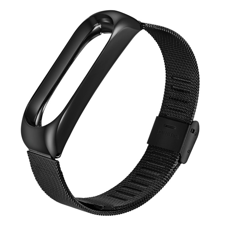 

Ремешок для Xiaomi Mi Band 4/ Mi Band 3, металлический, черный