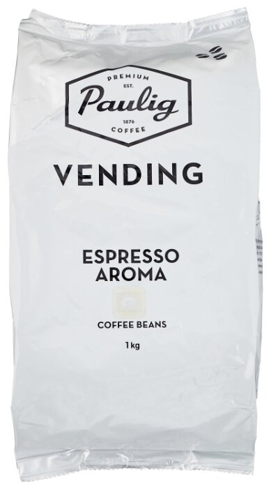 

Кофе в зернах Paulig Vending Espresso Aroma 1 кг, темная обжарка, смесь арабики и робусты (16377), Vending Espresso Aroma